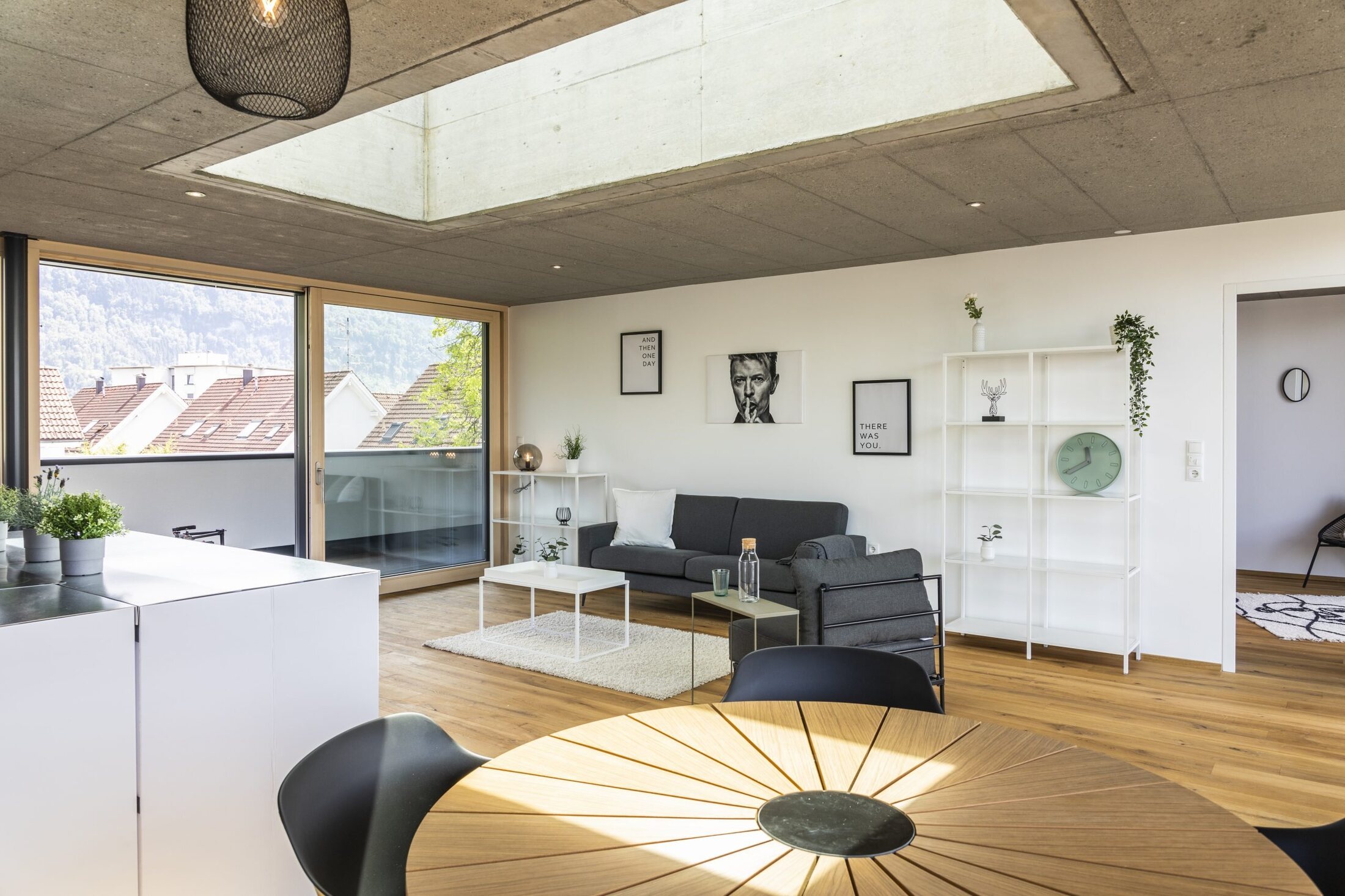 Wohnen am Gießenbach – Wohnzimmer mit Oberlicht